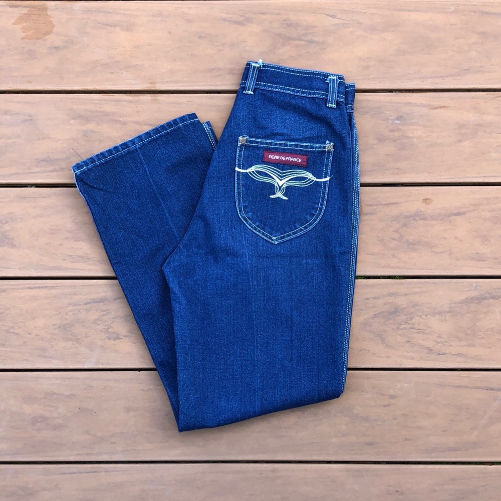 Vintage Dark Denim Straight Leg Jeans